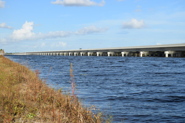 A 2017 photo of the L-29 Canal and Tamiami Trail bridge west of Miami.